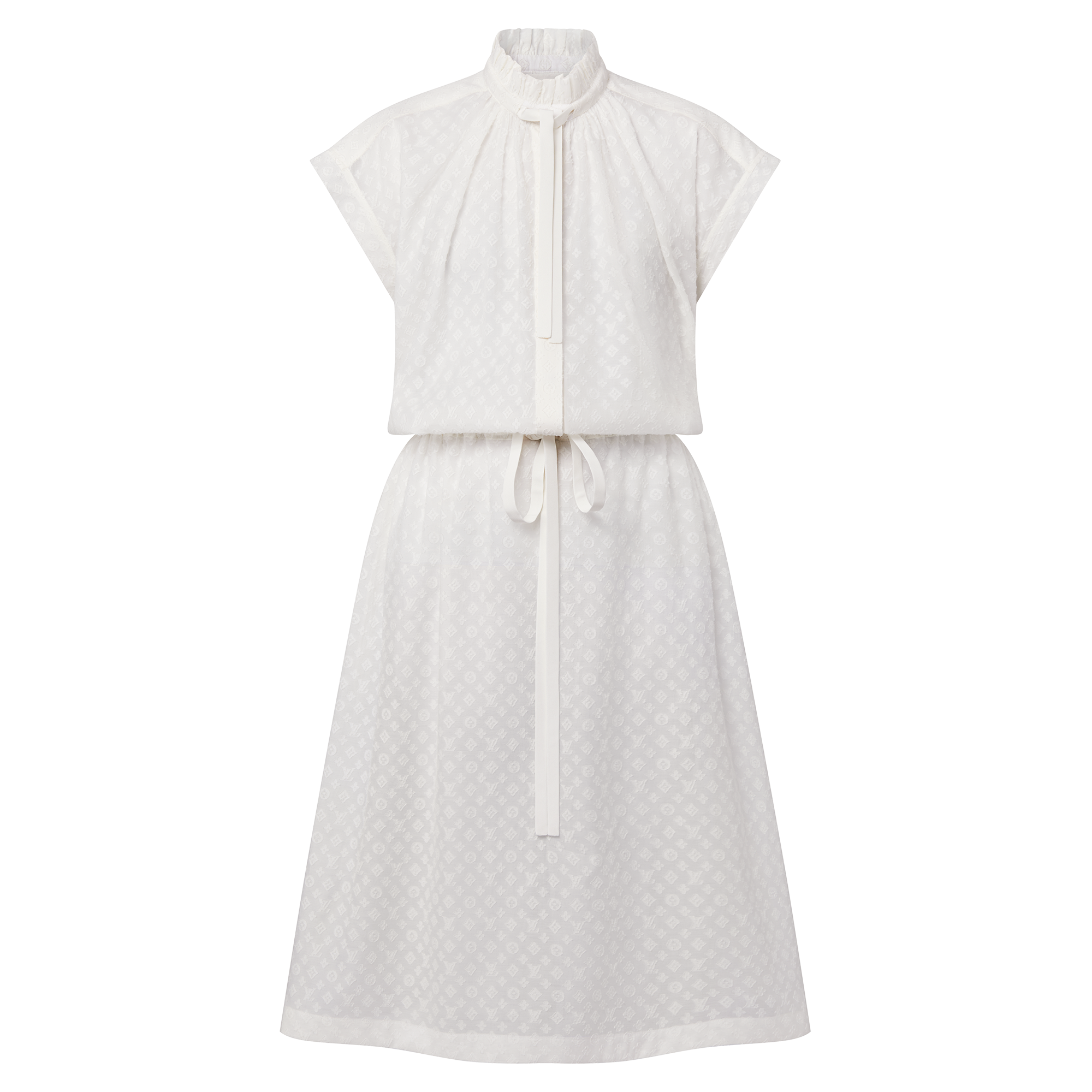 Monogram Fil Coupé Lavaliere Collar Dress - Women - Ready-to-Wear